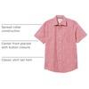 Amazon Essentials Men’s Regular-Fit Short-Sleeve Poplin Shirt, Collared, Washed(Washed Red  Roses)