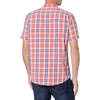 Amazon Essentials Men’s Regular-Fit Short-Sleeve Poplin Shirt, Collared, Washed(Washed Red  Windowpane)