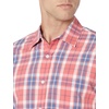 Amazon Essentials Men’s Regular-Fit Short-Sleeve Poplin Shirt, Collared, Washed(Washed Red  Windowpane)