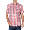 Amazon Essentials Men’s Regular-Fit Short-Sleeve Poplin Shirt, Collared, Washed(Washed Red Windowpane)