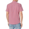Amazon Essentials Men’s Regular-Fit Short-Sleeve Poplin Shirt, Collared, Washed(Washed Red/Blue  Plaid)