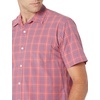 Amazon Essentials Men’s Regular-Fit Short-Sleeve Poplin Shirt, Collared, Washed(Washed Red/Blue  Plaid)