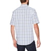 Amazon Essentials Men’s Regular-Fit Short-Sleeve Poplin Shirt, Collared, Washed(White/Blue  Plaid)