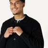 Amazon Essentials Men’s Relaxed-Fit Collared Cardigan Sweater(Black)