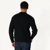 Amazon Essentials Men’s Relaxed-Fit Collared Cardigan Sweater(Black)