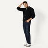 Amazon Essentials Men’s Relaxed-Fit Collared Cardigan Sweater(Black)
