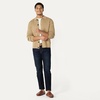 Amazon Essentials Men’s Relaxed-Fit Collared Cardigan Sweater(Camel Heather)