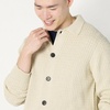 Amazon Essentials Men’s Relaxed-Fit Collared Cardigan Sweater(Sand Heather)