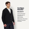 Amazon Essentials Men’s Relaxed-Fit Cotton Blend Cardigan(Black)