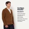 Amazon Essentials Men’s Relaxed-Fit Cotton Blend Cardigan(Caramel Heather)