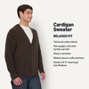 Amazon Essentials Men’s Relaxed-Fit Cotton Blend Cardigan(Charcoal Heather)