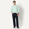 Amazon Essentials Men’s Relaxed-Fit Faux Mohair Crewneck Pullover Sweater, Ribbed, Wool Blend, Heavyweight(Pastel Green)