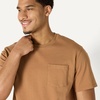 Amazon Essentials Men’s Relaxed-Fit Heavyweight Cotton Pocket T-Shirt(Dark Tan)