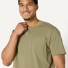 Amazon Essentials Men’s Relaxed-Fit Heavyweight Cotton Pocket T-Shirt(Light Olive)