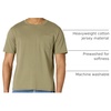 Amazon Essentials Men’s Relaxed-Fit Heavyweight Cotton Pocket T-Shirt(Light Olive)