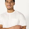Amazon Essentials Men’s Relaxed-Fit Heavyweight Cotton Pocket T-Shirt(White)
