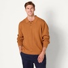 Amazon Essentials Men’s Relaxed-Fit Knit Polo Sweater(Caramel)