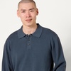 Amazon Essentials Men’s Relaxed-Fit Knit Polo Sweater(Navy)