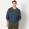 Amazon Essentials Men’s Relaxed-Fit Knit Polo Sweater(Navy)