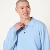 Amazon Essentials Men’s Relaxed-Fit Knit Polo Sweater(Powder Blue)