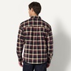 Amazon Essentials Men’s Relaxed-Fit Long-Sleeve Flannel Shirt with Button Front Closure, Spread Collar, Chest Pocket(Dark Burgundy Black Check Plaid)