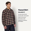 Amazon Essentials Men’s Relaxed-Fit Long-Sleeve Flannel Shirt with Button Front Closure, Spread Collar, Chest Pocket(Dark Burgundy Black Check Plaid)