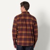 Amazon Essentials Men’s Relaxed-Fit Long-Sleeve Flannel Shirt with Button Front Closure, Spread Collar, Chest Pocket(Dark Chestnut Brown Red Simple Plaid)