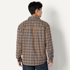Amazon Essentials Men’s Relaxed-Fit Long-Sleeve Flannel Shirt with Button Front Closure, Spread Collar, Chest Pocket(Dark Khaki Blue Houndstooth Plaid)