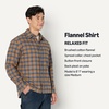 Amazon Essentials Men’s Relaxed-Fit Long-Sleeve Flannel Shirt with Button Front Closure, Spread Collar, Chest Pocket(Dark Khaki Blue Houndstooth Plaid)