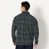 Amazon Essentials Men’s Relaxed-Fit Long-Sleeve Flannel Shirt with Button Front Closure, Spread Collar, Chest Pocket(Dark Olive Blue Simple Plaid)