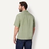 Amazon Essentials Men’s Relaxed-Fit Short Sleeve Linen Blend Shirt(Dark Sage Green)