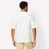 Amazon Essentials Men’s Relaxed-Fit Short Sleeve Linen Blend Shirt(White)