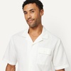 Amazon Essentials Men’s Relaxed-Fit Short Sleeve Linen Blend Shirt(White)