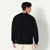 Amazon Essentials Men’s Relaxed-Fit Soft Cotton Blend Textured Crewneck Pullover Sweater, Ribbed(Black)
