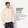 Amazon Essentials Men’s Relaxed-Fit Soft Cotton Blend Textured Crewneck Pullover Sweater, Ribbed(Oatmeal Heather)