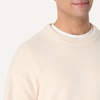 Amazon Essentials Men’s Relaxed-Fit Soft Cotton Blend Textured Crewneck Pullover Sweater, Ribbed(Oatmeal Heather)
