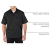 Amazon Essentials Men’s Relaxed-Fit Stain and Wrinkle-Resistant Short-Sleeve Work Shirts(Black)