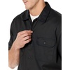 Amazon Essentials Men’s Relaxed-Fit Stain and Wrinkle-Resistant Short-Sleeve Work Shirts(Black)