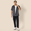 Amazon Essentials Men’s Relaxed-Fit Stain and Wrinkle-Resistant Short-Sleeve Work Shirts(Grey)