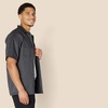 Amazon Essentials Men’s Relaxed-Fit Stain and Wrinkle-Resistant Short-Sleeve Work Shirts(Grey)