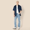 Amazon Essentials Men’s Relaxed-Fit Stain and Wrinkle-Resistant Short-Sleeve Work Shirts(Navy)