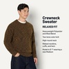 Amazon Essentials Men’s Relaxed-Fit Two-Tone Heavyweight Crewneck Pullover Sweater, Wool Blend(Dark Brown Marl)
