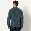 Amazon Essentials Men’s Relaxed-Fit Two-Tone Heavyweight Crewneck Pullover Sweater, Wool Blend(Dark Teal Green Marl)