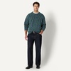 Amazon Essentials Men’s Relaxed-Fit Two-Tone Heavyweight Crewneck Pullover Sweater, Wool Blend(Dark Teal Green Marl)