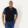 Amazon Essentials Men’s Relaxed-Fit V-Neck Sweater Vest, Pullover(Black)