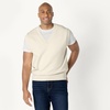 Amazon Essentials Men’s Relaxed-Fit V-Neck Sweater Vest, Pullover(Ivory)