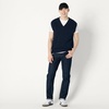 Amazon Essentials Men’s Relaxed-Fit V-Neck Sweater Vest, Pullover(Navy)