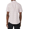 Amazon Essentials Men’s Short Sleeve Dress Shirt with Stretch, Charcoal White Vertical Stripe (Available in Big & Tall)(Lavender  Palm Frond)