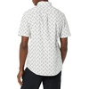 Amazon Essentials Men’s Short Sleeve Dress Shirt with Stretch, Charcoal White Vertical Stripe (Available in Big & Tall)(Light Blue  Bird Print)