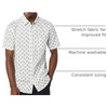 Amazon Essentials Men’s Short Sleeve Dress Shirt with Stretch, Charcoal White Vertical Stripe (Available in Big & Tall)(Light Blue  Bird Print)